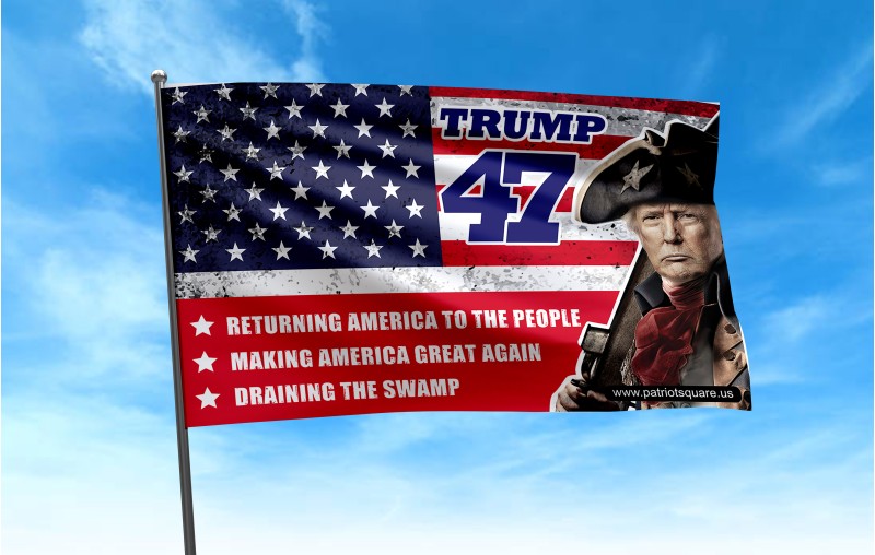 Trump 47 Flag (Returning America to the People - RED)