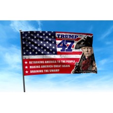 Trump 47 Flag (Returning America to the People - RED)