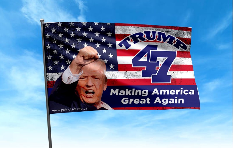 Trump 47 Flag (Making America Great Again - RED)