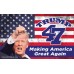 Trump 47 Flag (Making America Great Again - RED)